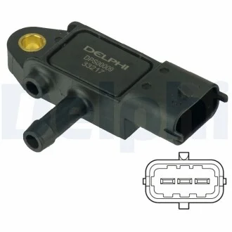 Датчик давления выхлопных газов Opel Astra H/Corsa D 1.7-1.9CDTI 05- Delphi DPS00009