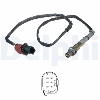 DELPHI VW Кисневий датчик (лямбда-зонд) (5 конт.) Golf V, Passat, Touran 2,0FSI 04- SKODA, AUDI. Delphi ES20556-12B1