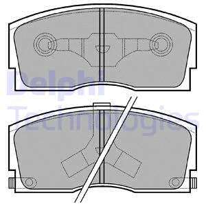 Тормозные колодки, дисковые Delphi LP0626