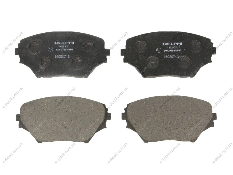 Тормозные колодки дисковые TOYOTA RAV 4 "F "00-06 Delphi LP1632 (фото 1)