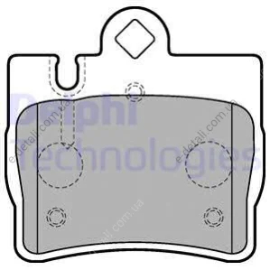Колодки тормозные (задние) MB S-class (W220/C215) 98-06 (Continental) Delphi LP1697 (фото 1)