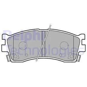 Тормозные колодки, дисковые Delphi LP1702