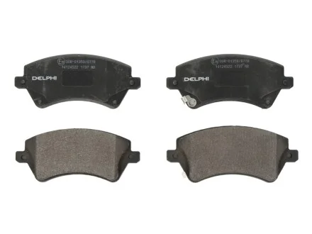 Тормозные колодки дисковые TOYOTA Corolla "F "01-07 Delphi LP1737
