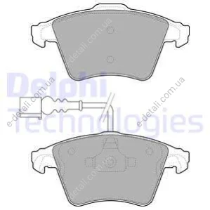 Колодки тормозные (передние) VW Touareg 2.5TDI 03-10 (с датчиком) Delphi LP1950 (фото 1)