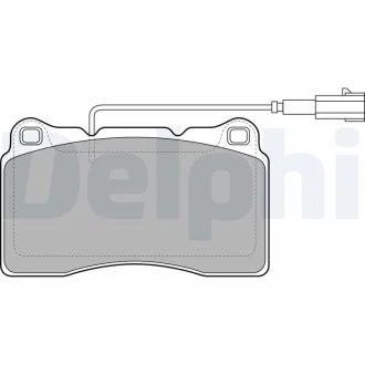 Тормозные колодки дисковые ALFA ROMEO 159/Brera/Spider "F "06>> Delphi LP2045