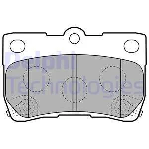 Тормозные колодки дисковые LEXUS GS300/IS250 "R "05>> Delphi LP2130