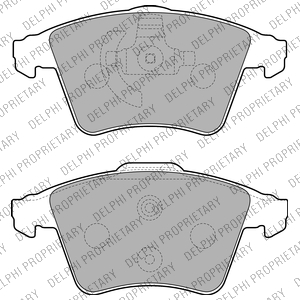 Тормозные колодки, дисковые Delphi LP2224