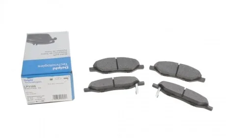 Колодки тормозные (передние) Nissan Micra II/III 92-10/Note 06-12/Tiida 07-12 Delphi LP3169