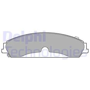 Комплект гальмівних колодок з 4 шт. дисків Delphi LP3216