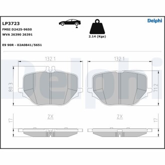 Гальмівні колодки, дискові Delphi LP3723