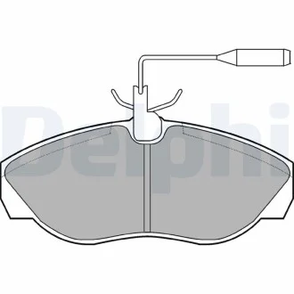 Гальмівні колодки дискові CITROEN/PEUGEOT/FIAT Jumper/Relay/Boxer/Ducato "F "94-06 Delphi LP877