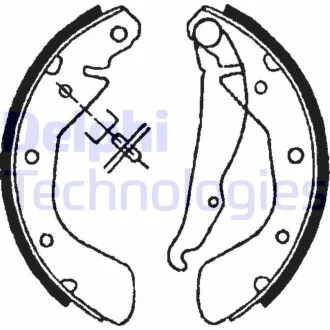 Колодки тормозные (задние) Opel Combo 94-01 (барабанные) (200x46) Delphi LS1622