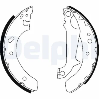 Тормозные колодки, барабанные Delphi LS1683