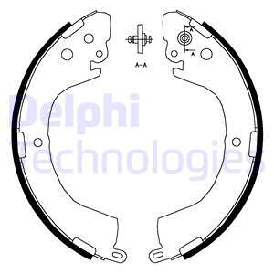 Тормозные колодки, барабанные Delphi LS1826