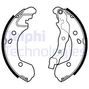 Тормозные колодки, барабанные Delphi LS1965