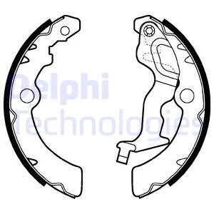 Тормозные колодки, барабанные Delphi LS2045