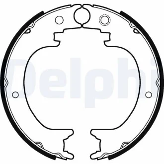 Тормозные колодки, барабанные Delphi LS2121