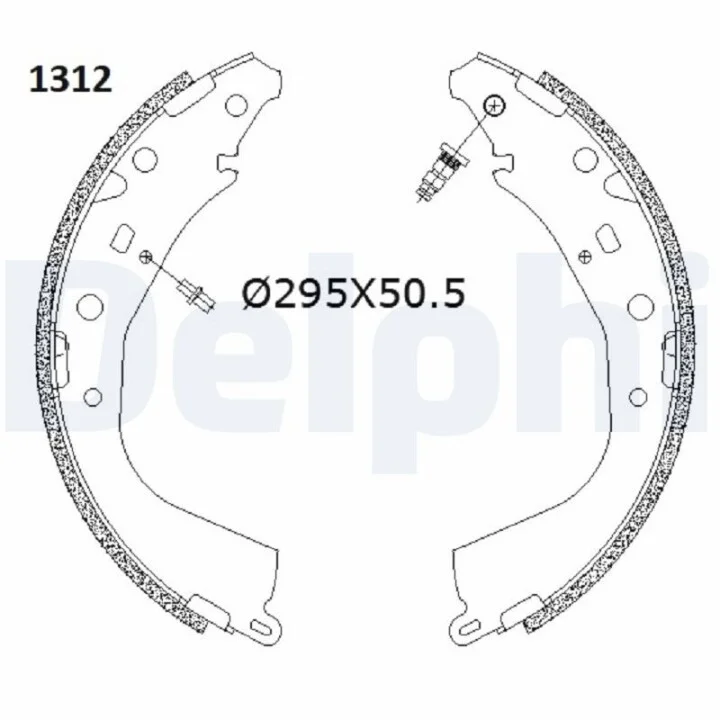DELPHI TOYOTA гальмівні щоки 4 RUNNER III 2.7 4WD Delphi LS2187 (фото 1)