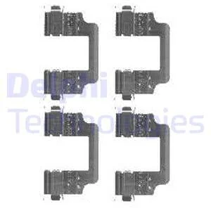 DELPHI LAND ROVER К-т установчий передн. гальм. колодок Discovery 04-, Range Rover Delphi LX0455