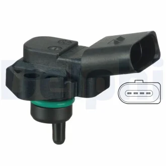 DELPHI VW датчик тиску, система уприскування 1,0-1,8 95-Skoda 1.6 95- Delphi PS10098