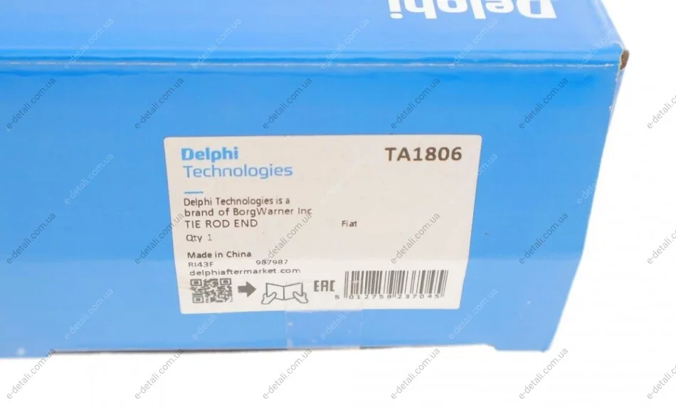 Наконечник тяги рулевой Fiat Bravo/Stilo 01-14 Delphi TA1806 (фото 1)