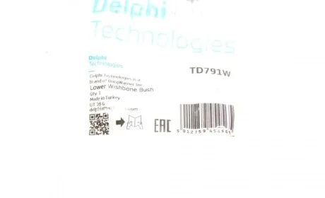 Сайлентблок рычага (переднего/снизу/спереди) Ford Galaxy/Mondeo 06-15 Delphi TD791W