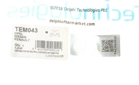 Подушка двигателя (R) Renault Trafic 1.9dCi 01- Delphi TEM043