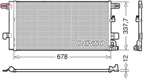 Радіатор кондиціонера DENSO DCN02001