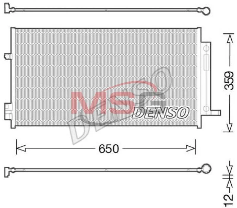 Радіатор кондиціонера DENSO DCN06016 (фото 1)