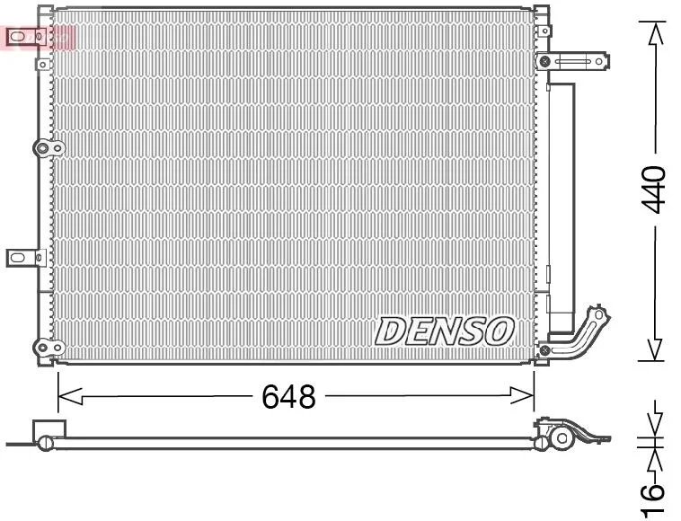 Радіатор кондиціонера DENSO DCN06018 (фото 1)