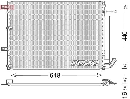 Фото радиатор кондиционера DENSO DCN06018 Радиатор кондиционера DENSO DCN06018