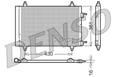 Радиатор кондиционера DENSO DCN07019 (фото 1)