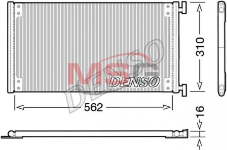 Радиатор кондиционера DENSO DCN09040