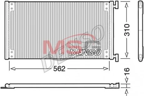 Радиатор кондиционера DENSO DCN09040