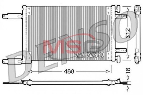 Радіатор кондиціонера DENSO DCN09041