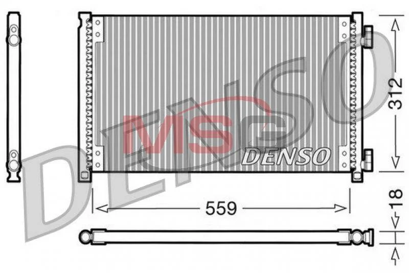 Радіатор кондиціонера DENSO DCN09100 (фото 1)