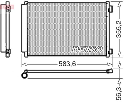 Радіатор кондиціонера DENSO DCN09146