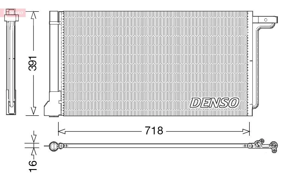 Конденсатор кондиціонера FORD Focus III \'\'1,6 \'\'10-18 DENSO DCN10028 (фото 1)