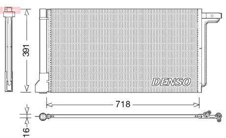 Конденсатор кондиціонера FORD Focus III \'\'1,6 \'\'10-18 DENSO DCN10028
