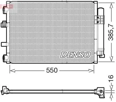 Радіатор кондиціонера FORD Focus III 11-18, C-MAX 10-19 DENSO DCN10043