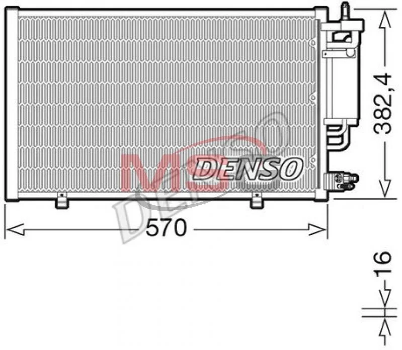 Конденсер кондиционера DENSO DCN10051 (фото 1)