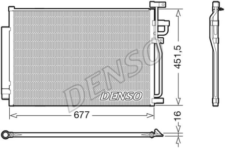 Радиатор кондиционера DENSO DCN20040