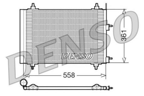 Радіатор кондиціонера PEUGEOT 307 01-11 DENSO DCN21015 (фото 1)