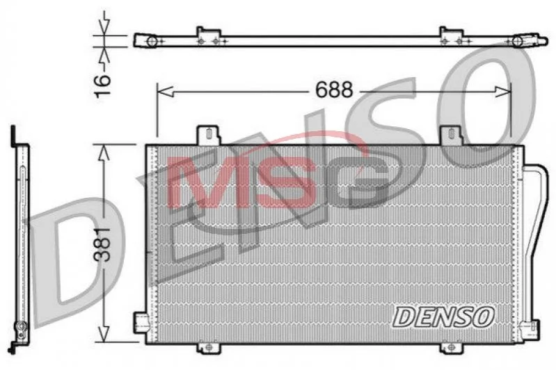 Радіатор кондиціонера DENSO DCN23017 (фото 1)
