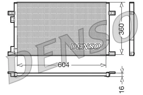 Радіатор кондиціонера (Без OEM упаковки) Уцінка (Пошкоджена упаковка) DENSO DCN23019 (фото 1)