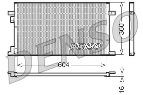 Радіатор кондиціонера (Без OEM упаковки) Уцінка (Пошкоджена упаковка) DENSO DCN23019