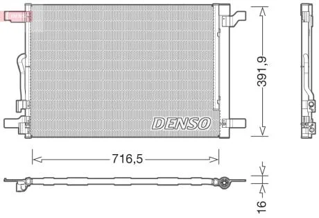 Конденсер кондиционера DENSO DCN32024