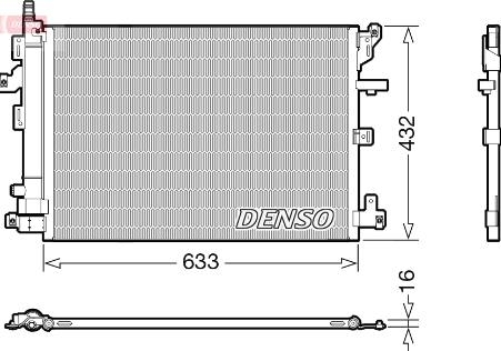 Конденсер кондиционера DENSO DCN33012