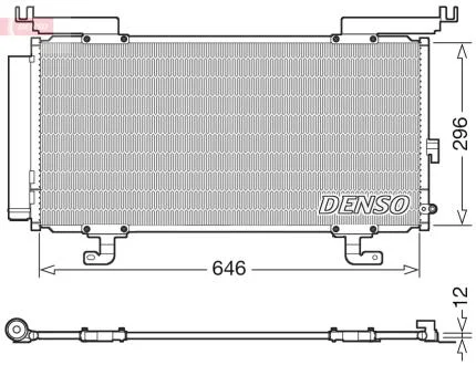 Конденсер кондиционера DENSO DCN36004