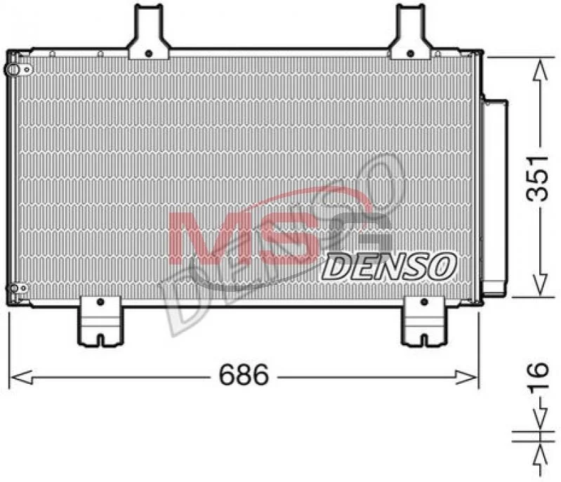 Конденсатор кондиционера HONDA Accord VIII "08>> DENSO DCN40028 (фото 1)